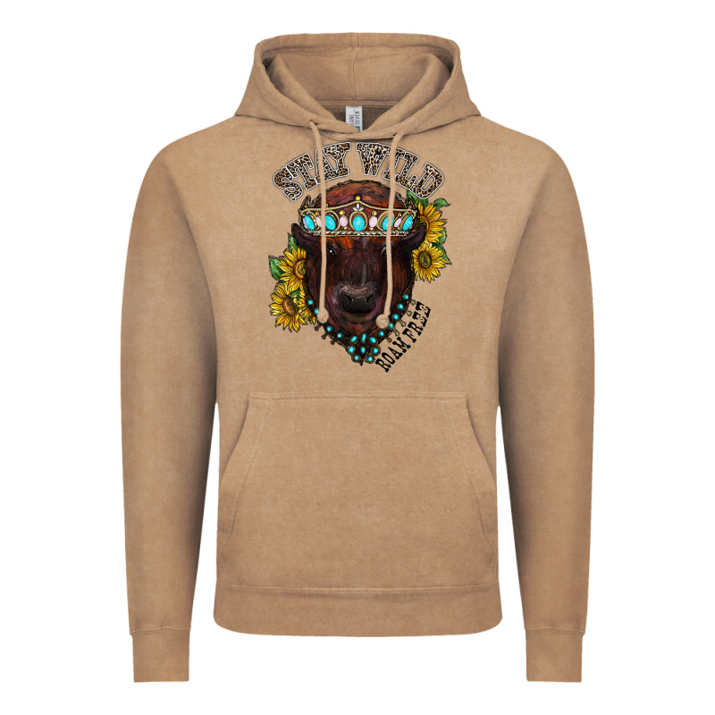 Turquoise Bison Vintage Hoodie by RacoonDesign | Teevron