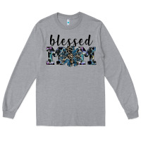 Heather Grey blessed mom Long Sleeve Tee - SublimationCraftShop