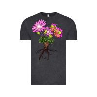 Vintage Black Bitterroot Flower Vintage Tee - LillyAllenDesigns