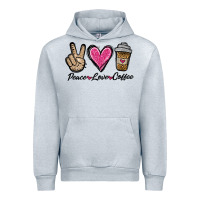 Heather Grey peace love coffee Urban Hoodie - Jasminsmagicworld