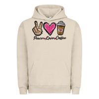 Pigment French Oak peace love coffee Urban Hoodie - Jasminsmagicworld