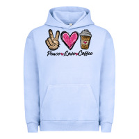 Pigment Grape Ice peace love coffee Urban Hoodie - Jasminsmagicworld