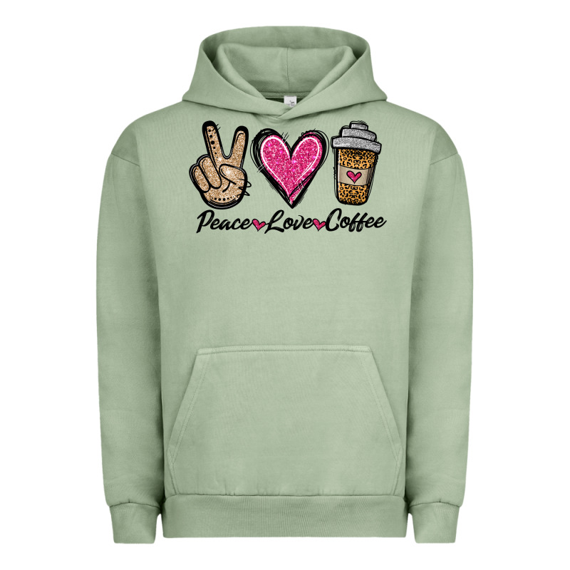 Peace Love Coffee Urban Hoodie by Jasminsmagicworld | Teevron