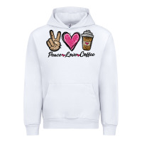 White peace love coffee Urban Hoodie - Jasminsmagicworld