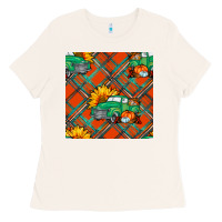 Bone fall truck seamless pattern Ladies Tee - BundleAndBundleShop
