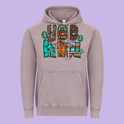 Yee Haw Vintage Hoodie Designed By Racoondesign