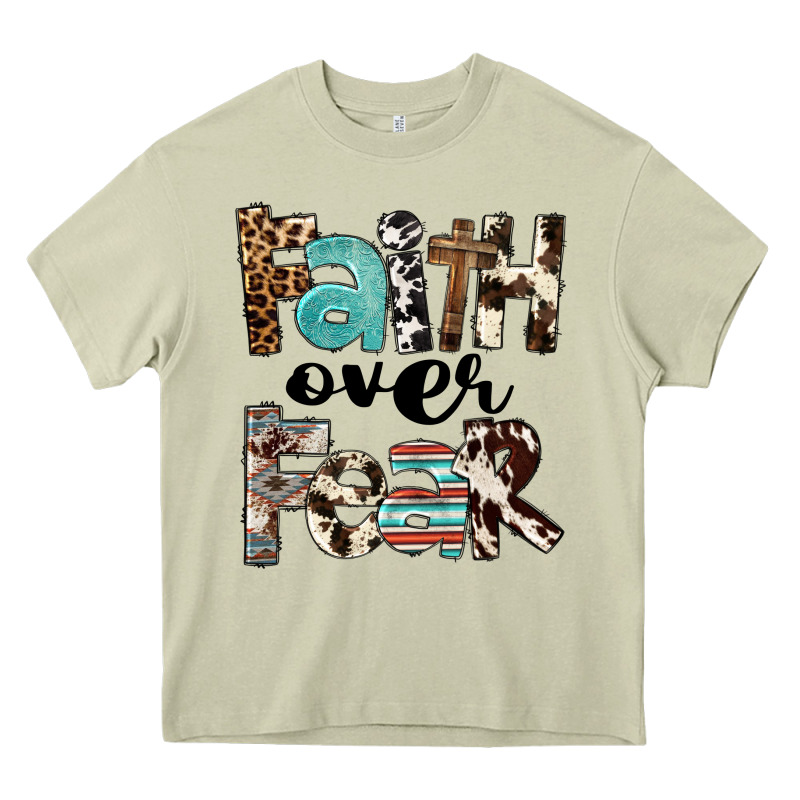 Western Faith Over Fear Heavy Core Tee by FaDigitalArtStudio | Teevron