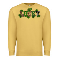 Antique Gold st patricks day lucky shamrock Premium Sweatshirt - RanaPortraitStore
