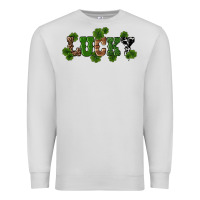 Dove Grey st patricks day lucky shamrock Premium Sweatshirt - RanaPortraitStore