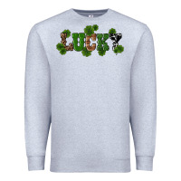 Heather Grey st patricks day lucky shamrock Premium Sweatshirt - RanaPortraitStore