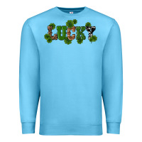 Ocean Blue st patricks day lucky shamrock Premium Sweatshirt - RanaPortraitStore
