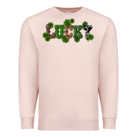 Pale Pink st patricks day lucky shamrock Premium Sweatshirt - RanaPortraitStore