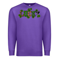 Purple st patricks day lucky shamrock Premium Sweatshirt - RanaPortraitStore