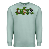 Seafoam st patricks day lucky shamrock Premium Sweatshirt - RanaPortraitStore