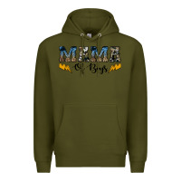 Army Green western mama of boys Premium Hoodie - Artiststas