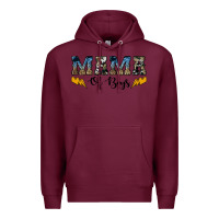 Burgundy western mama of boys Premium Hoodie - Artiststas