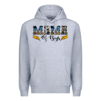 Heather Grey western mama of boys Premium Hoodie - Artiststas