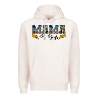 Pale Pink western mama of boys Premium Hoodie - Artiststas