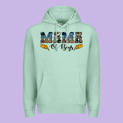 Western Mama Of Boys Premium Hoodie Designed By Artiststas
