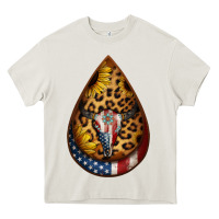Cream american sunflower bullskull teardrop earrings Heavy Core Tee - Jasminsmagicworld