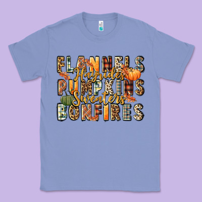 Flannels Hayrides Pumpkins  Bonfires Classic Tee Designed By Fadigitalartstudio