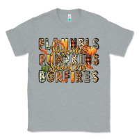 Heather Grey flannels hayrides pumpkins  bonfires Classic Tee - FaDigitalArtStudio
