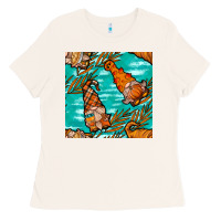 Bone fall gnomes seamless pattern Ladies Tee - BundleAndBundleShop