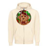 Sandshell Christmas Toy Poodle Zipper Hoodie - RanaPortraitStore