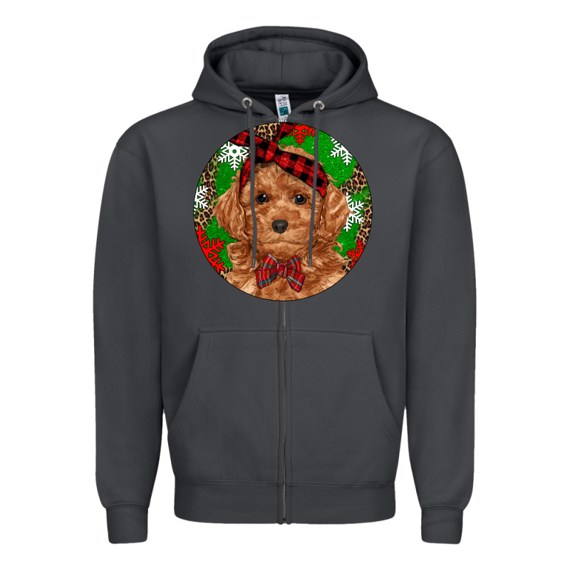 Christmas Toy Poodle Zipper Hoodie by RanaPortraitStore | Teevron