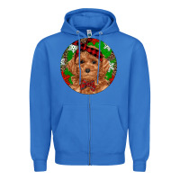 True Royal Christmas Toy Poodle Zipper Hoodie - RanaPortraitStore