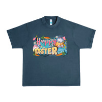 Midnight Navy Happy Easter Urban Heavy Tee - LillyAllenDesigns