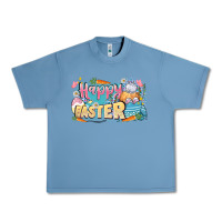 Pebble Blue Happy Easter Urban Heavy Tee - LillyAllenDesigns