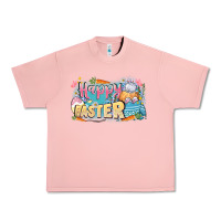Salmon Happy Easter Urban Heavy Tee - LillyAllenDesigns
