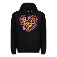 Black Leopard Pink Glitter Heart Premium Hoodie - Jasminsmagicworld