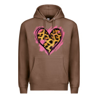 Chestnut Leopard Pink Glitter Heart Premium Hoodie - Jasminsmagicworld