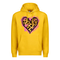 Lemon Leopard Pink Glitter Heart Premium Hoodie - Jasminsmagicworld