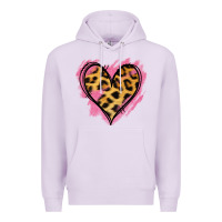 Lilac Leopard Pink Glitter Heart Premium Hoodie - Jasminsmagicworld