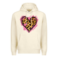 Sandshell Leopard Pink Glitter Heart Premium Hoodie - Jasminsmagicworld