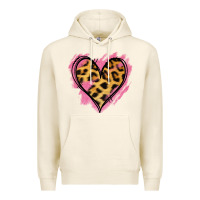 Tofu Leopard Pink Glitter Heart Premium Hoodie - Jasminsmagicworld