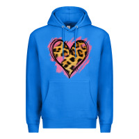 True Royal Leopard Pink Glitter Heart Premium Hoodie - Jasminsmagicworld