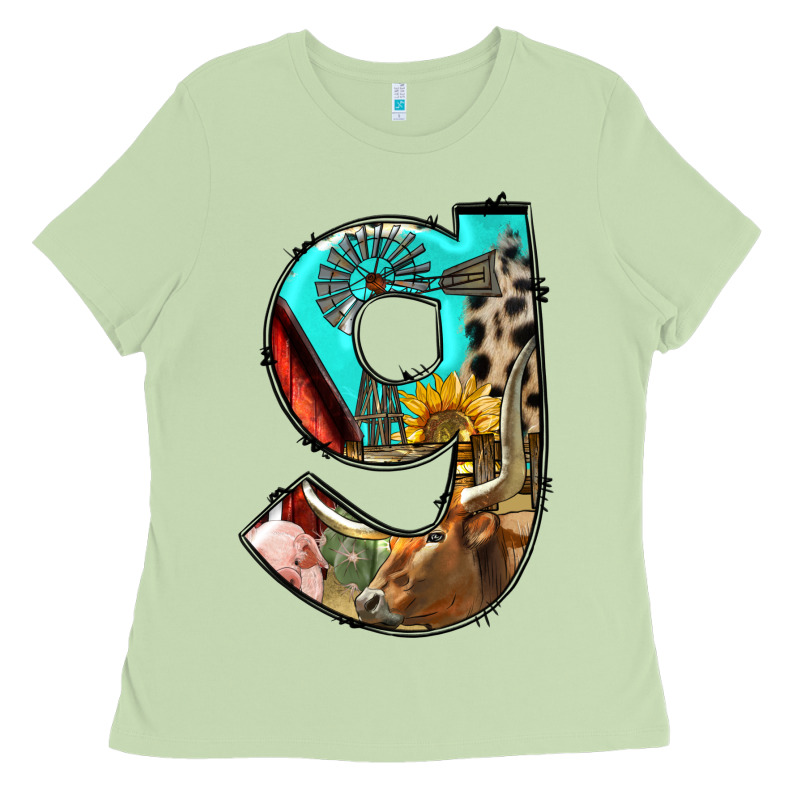 Farm Life Alphabet Lowercase Letters G Ladies Tee by BundleAndBundleShop | Teevron