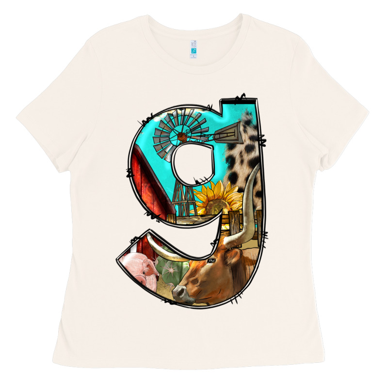 Farm Life Alphabet Lowercase Letters G Ladies Tee by BundleAndBundleShop | Teevron