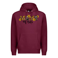 Burgundy western mama of both Premium Hoodie - Artiststas
