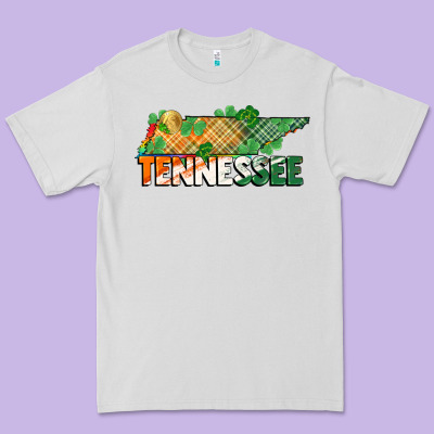 Tennessee Map St Patrick's Day Premium Tee Designed By Fadigitalartstudio