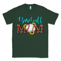 Sports Green western leopard serape wooden sunflowers  turquoise glitter mom baseba Classic Tee - Artiststas