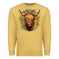 Antique Gold fall highland cow Premium Sweatshirt - Jasminsmagicworld