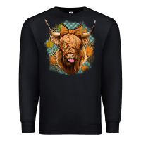 Black fall highland cow Premium Sweatshirt - Jasminsmagicworld