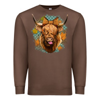 Chestnut fall highland cow Premium Sweatshirt - Jasminsmagicworld