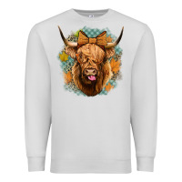 Dove Grey fall highland cow Premium Sweatshirt - Jasminsmagicworld