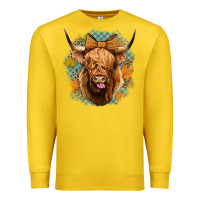 Lemon fall highland cow Premium Sweatshirt - Jasminsmagicworld